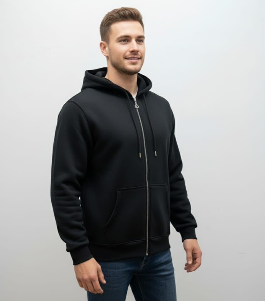 Kapüşonlu Fermuarlı Sweatshirt